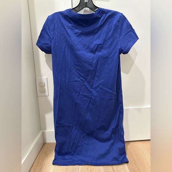 Hermes embroidered T shirt dress royal blue size 34 - Picture 6 of 8